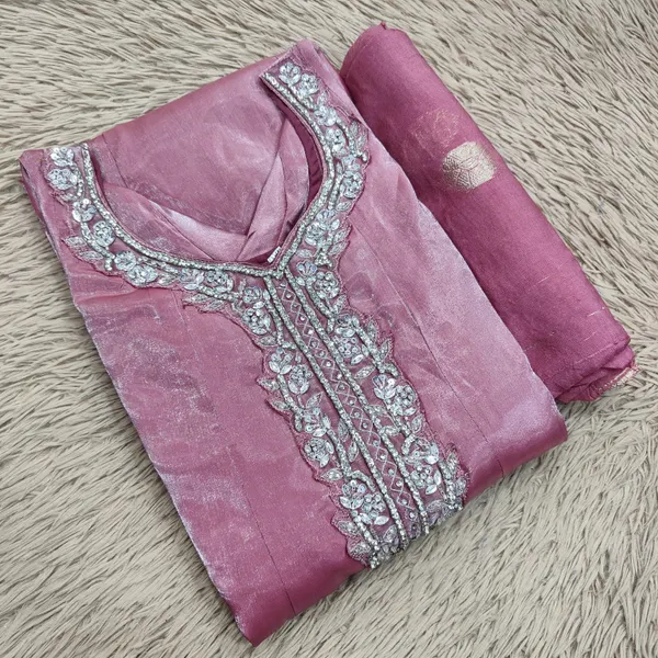 Premium Glass Roman Long Panel Anarkali with Dupatta | KS1182